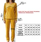 Pijama Térmica Mujer Unicolor Amarillo Blathmoda Suave y Cálida - Miniatura 5