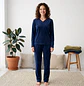 Pijama Térmica para Dama Azul Oscuro unicolor Blathmoda Suave y Elegante - Miniatura 1