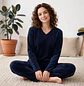 Pijama Térmica para Dama Azul Oscuro unicolor Blathmoda Suave y Elegante - Miniatura 4