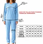 Pijama Térmica Mujer Celeste Blathmoda Conjunto Unicolor Pantalón y Saco - Miniatura 3