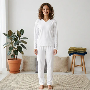 Pijama Térmica Elegante Blathmoda Mujer Suave y Cálida para Dormir