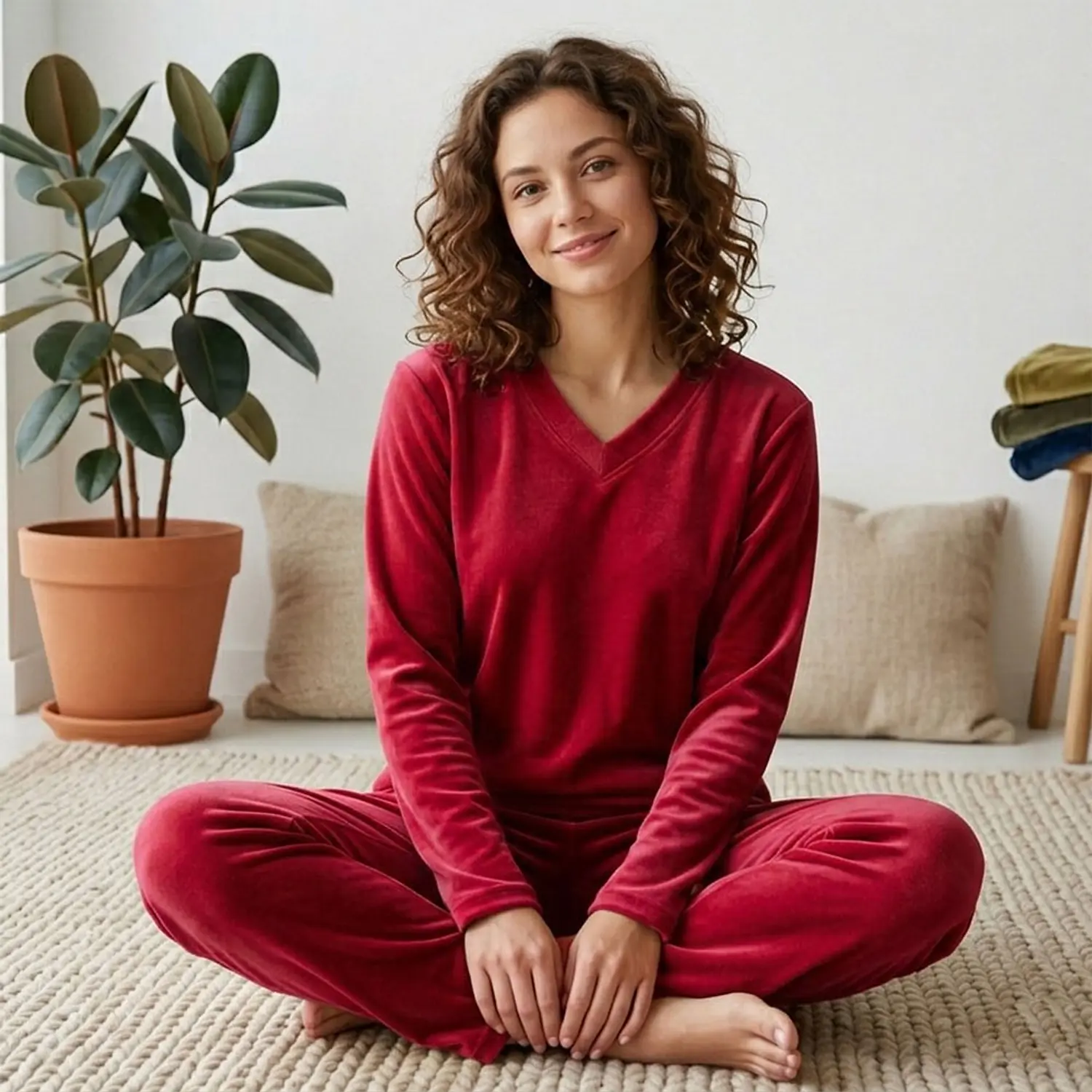 Pijama Mujer Térmica Blathmoda Conjunto Abrigado Suave y Cómodo 2