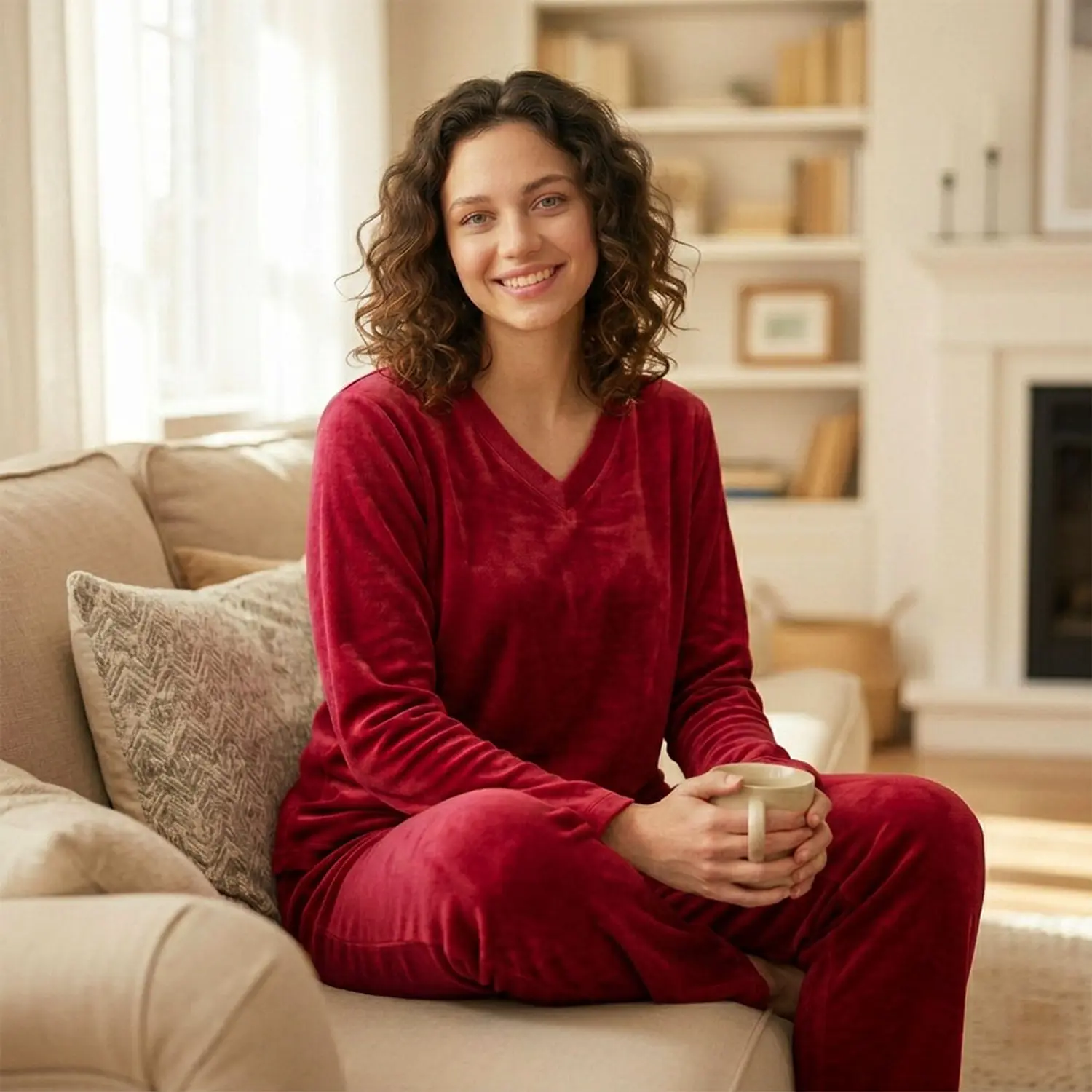 Pijama Mujer Térmica Blathmoda Conjunto Abrigado Suave y Cómodo 3