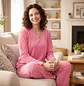 Pijama Térmica Mujer Blathmoda Peluchudita Conjunto Pantalón y Blusa - Miniatura 1