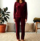 Pijama Mujer Térmica Blathmoda Suave, Cálida y Peluchudita Invierno Vinotinto - Miniatura 4