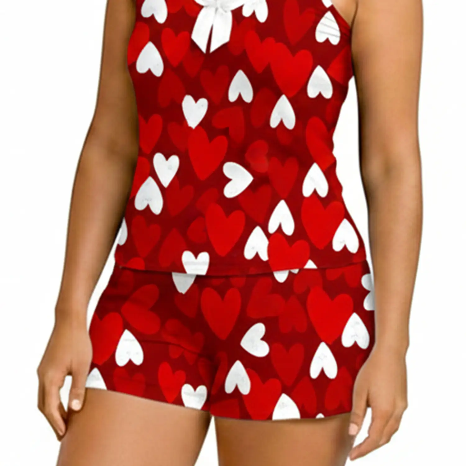 Pijama Mujer corazones Blathmoda Suave y Divertida para Dormir