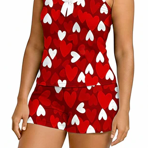Pijama Mujer corazones Blathmoda Suave y Divertida para Dormir