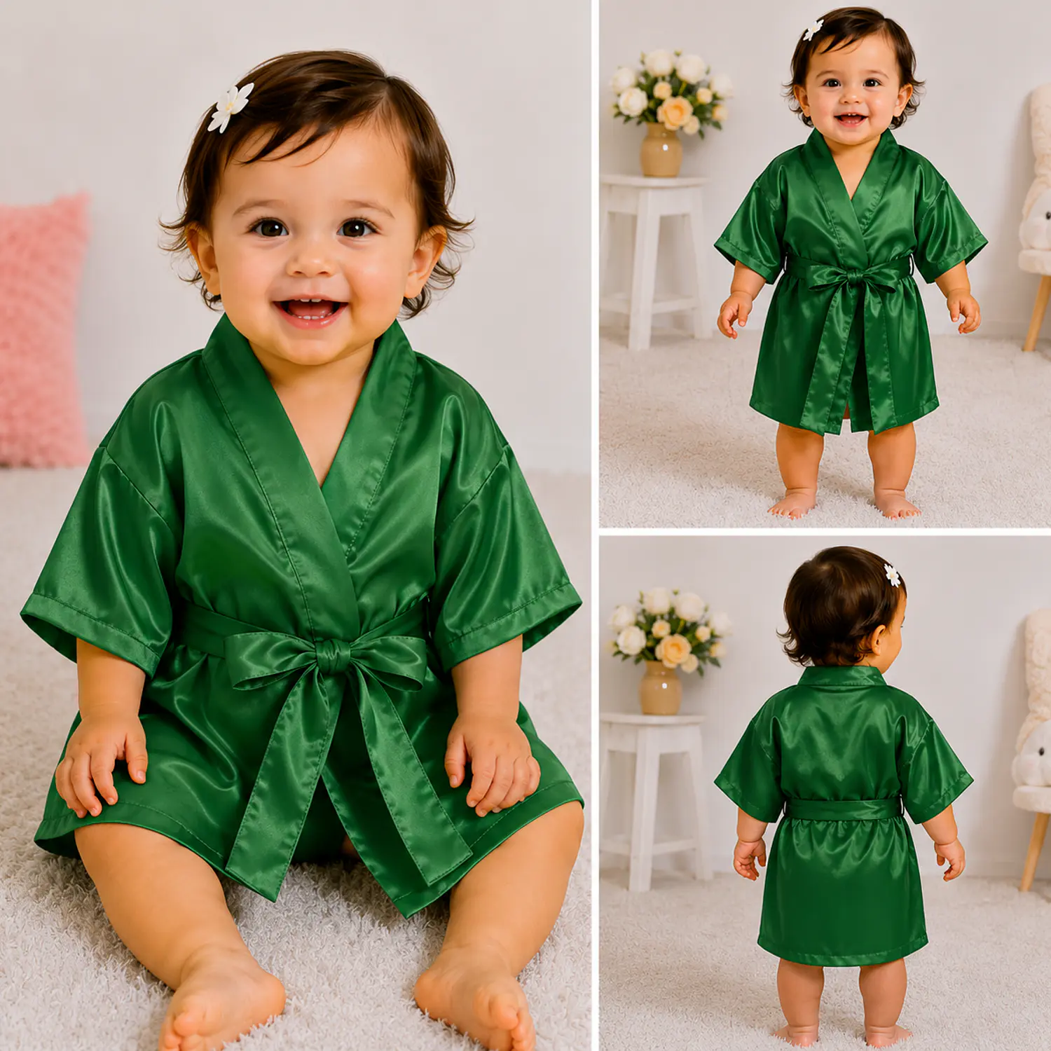 Levantadora para Bebé en Satín Unicolor Blathmoda | Suave, Cómoda y Cariñosa para Dormir 3