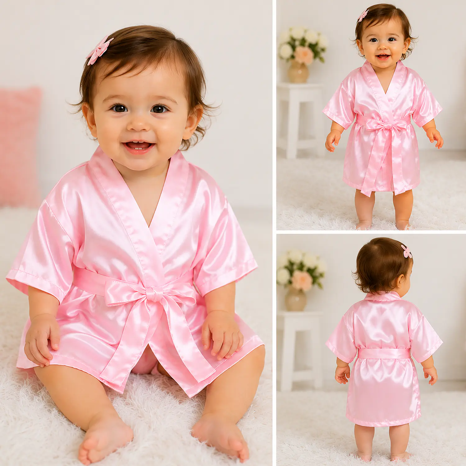 Levantadora para Bebé en Satín Unicolor Blathmoda | Suave, Cómoda y Cariñosa para Dormir 12