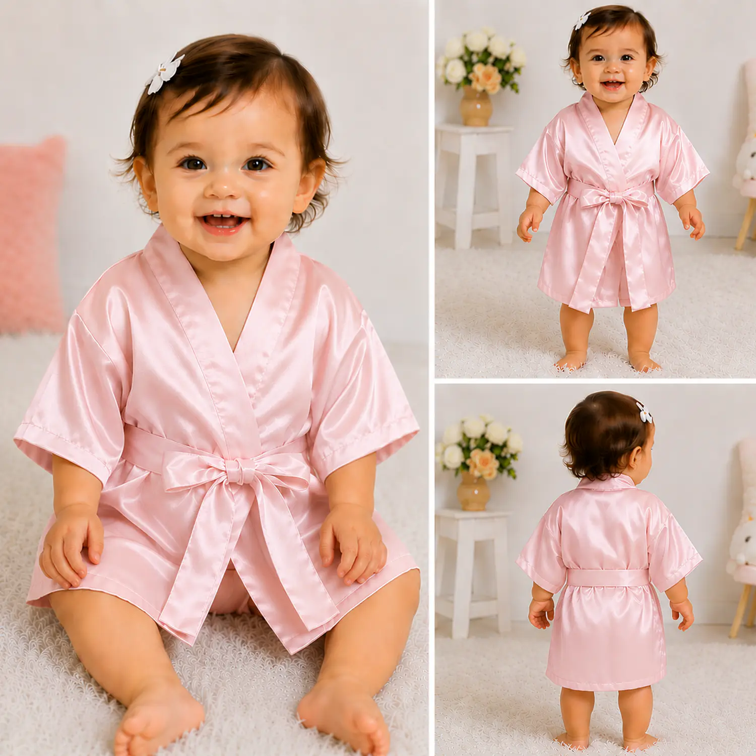 Levantadora para Bebé en Satín Unicolor Blathmoda | Suave, Cómoda y Cariñosa para Dormir 14