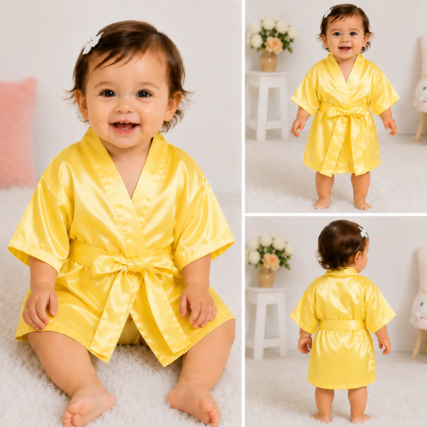 Levantadora para Bebé en Satín Unicolor Blathmoda | Suave, Cómoda y Cariñosa para Dormir 15