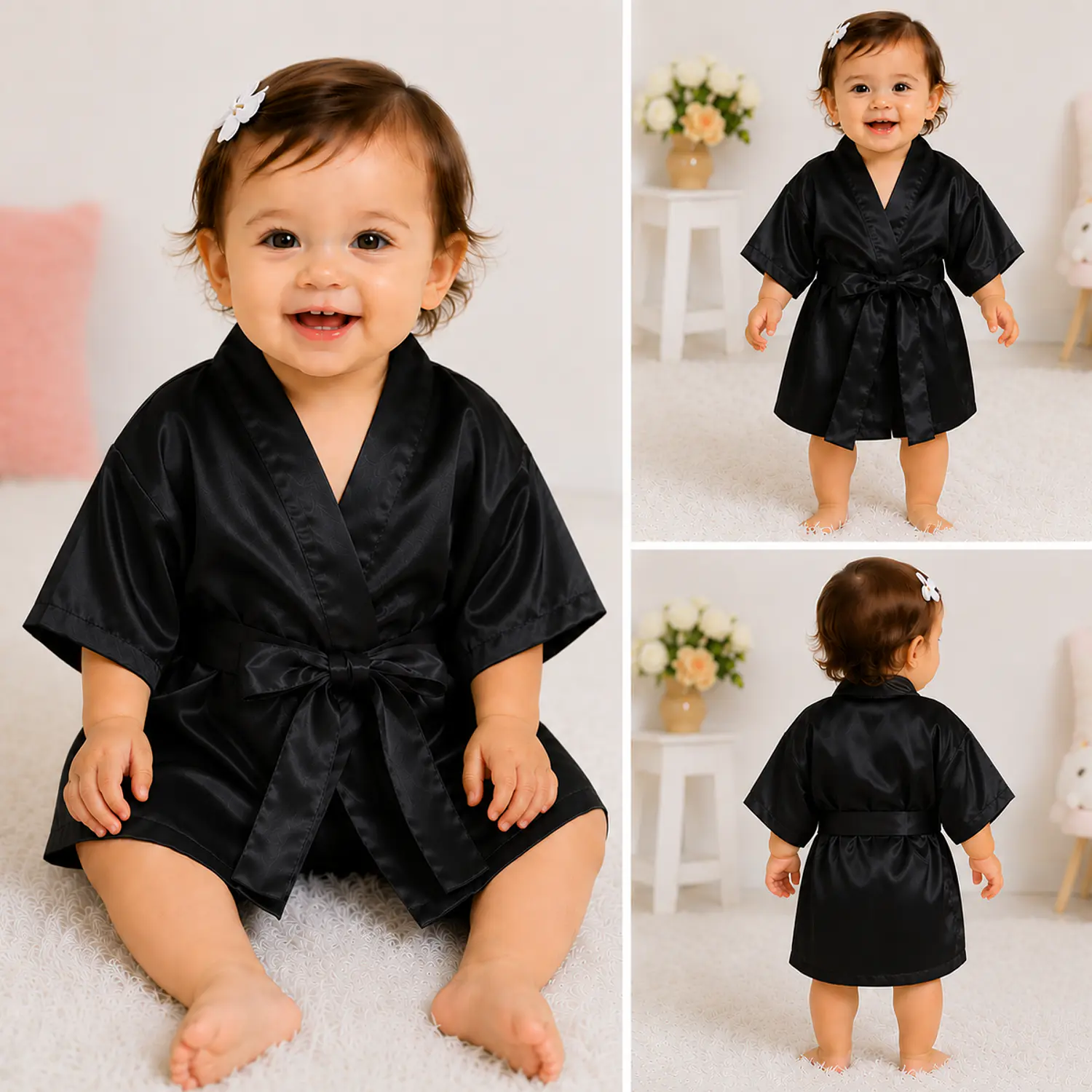 Levantadora para Bebé en Satín Unicolor Blathmoda | Suave, Cómoda y Cariñosa para Dormir 16