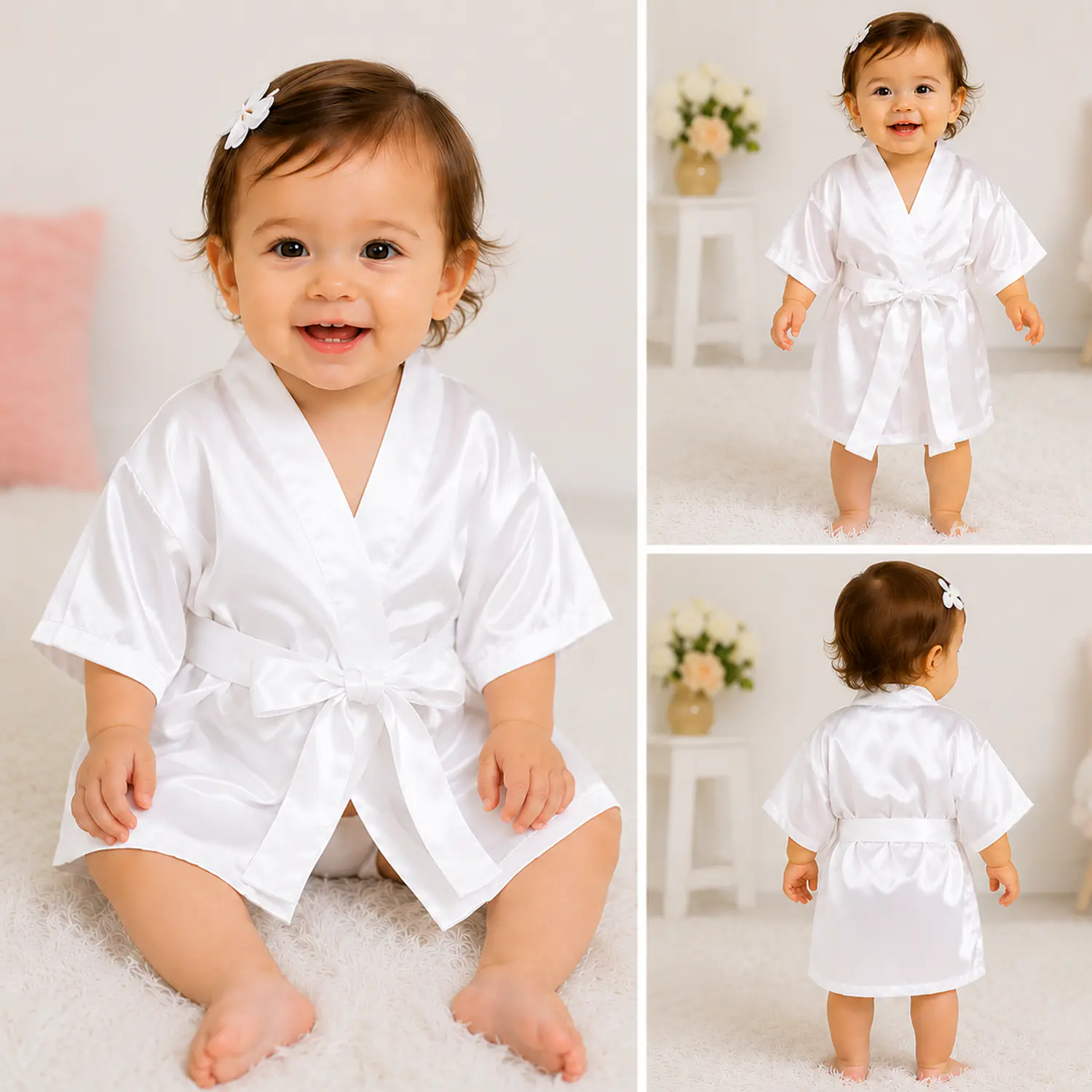 Levantadora para Bebé en Satín Unicolor Blathmoda | Suave, Cómoda y Cariñosa para Dormir 18