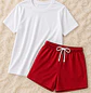 Pijama para Mujer Camiseta y Short Unicolor Blathmoda | Suave, Cómoda y Fresca para Dormir - Miniatura 3
