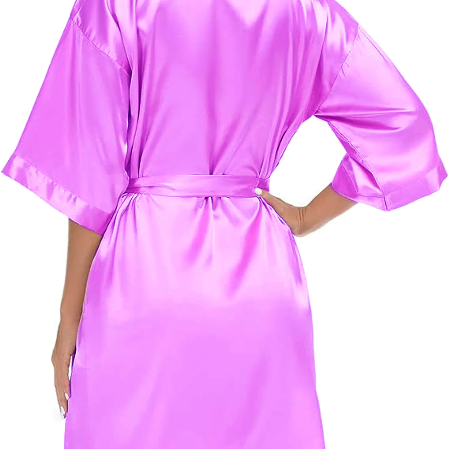 Levantadora Kimono de Seda para Mujer | Bata Satinada Elegante Unicolor Blathmoda Colombia 2