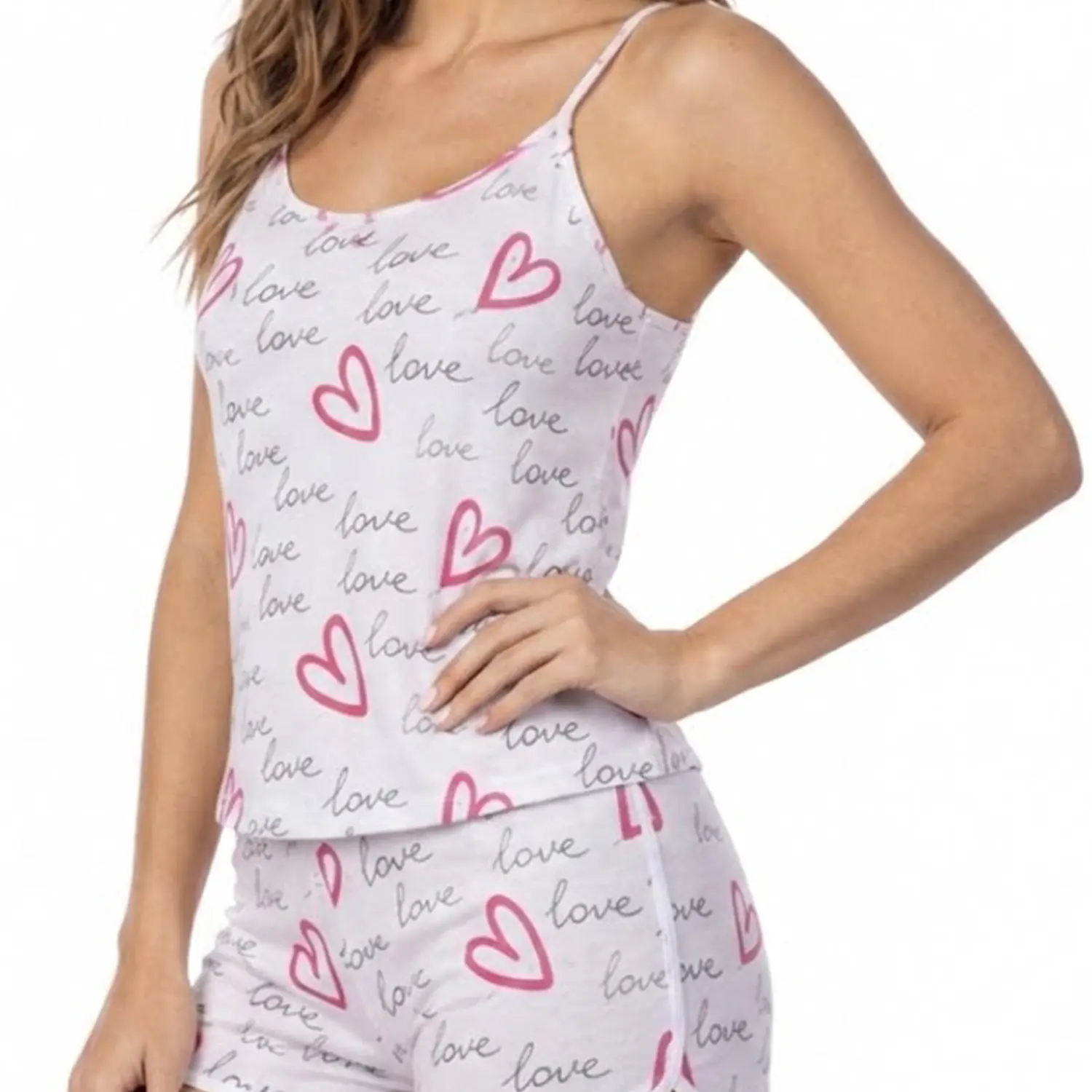 Pijama Mujer Short y Blusa en Franela Red Love | Suave, Cómoda y Fresca | Blathmoda Colombia 2