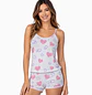 Pijama Mujer Short y Blusa en Franela Corazón Lila | Suave, Cómoda y Fresca | Blathmoda Colombia - Miniatura 2