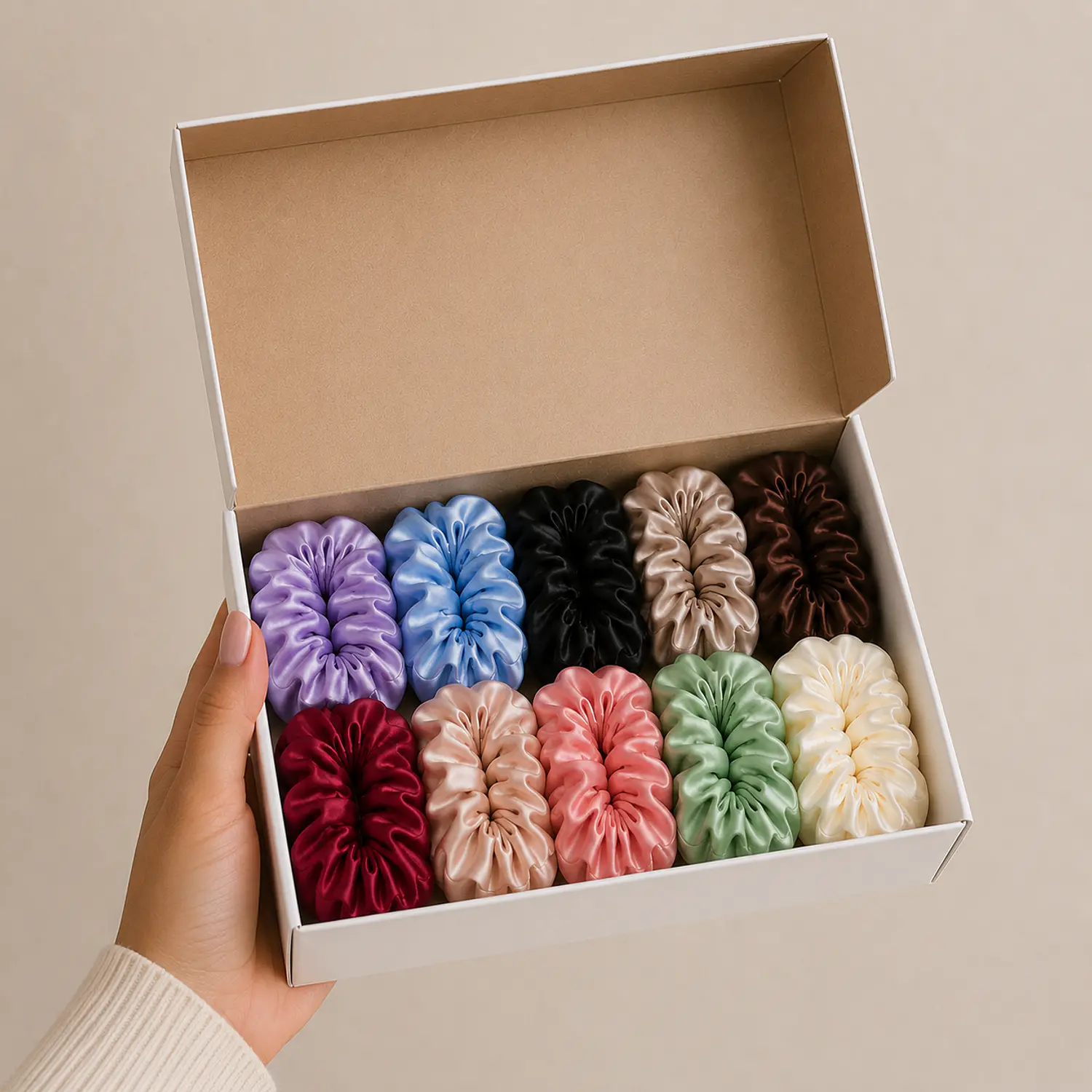 Scrunchies de Satín | Moños para el Cabello Suaves, Elegantes y Antirotura 2