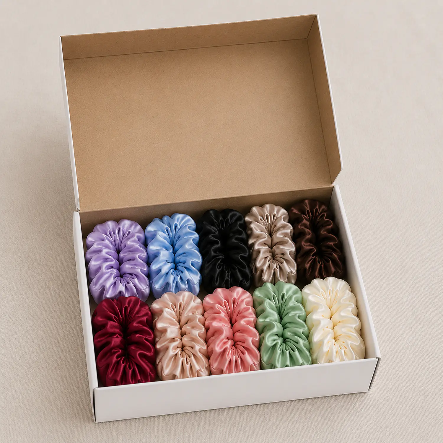 Scrunchies de Satín | Moños para el Cabello Suaves, Elegantes y Antirotura 3
