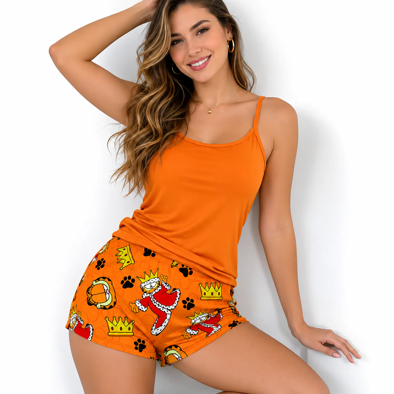 Pijama de Garfield para Mujer | Short y Blusa Cómoda | Blathmoda 3