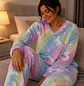 Pijama Mujer Térmica Arcoíris con Saco y Pantalón | Blathmoda - Miniatura 1