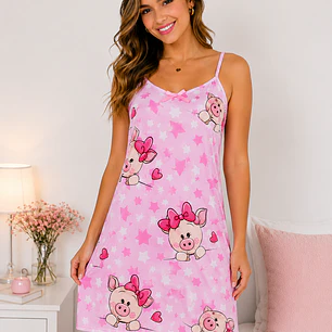 Pijama Vestido para Mujer Rosado | Ropa de Dormir Cómoda y Suave | Blathmoda