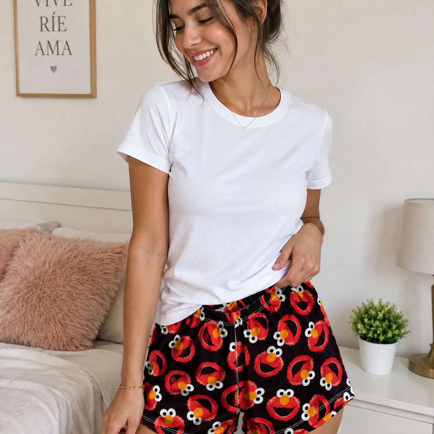 Pijama Mujer Short Estampado Nemo y Camiseta Blanca | Blathmoda 2