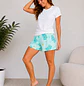 Pijama Celeste de Mujer con Camiseta y Short Oso | Blathmoda Colombia - Miniatura 1
