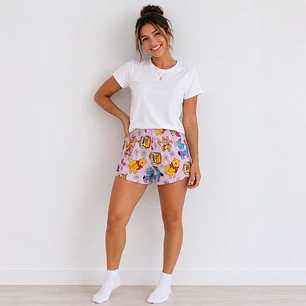 Pijama Winnie Pooh para Mujer con Camiseta Blanca y Short | Blathmoda