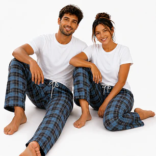 Pijama para Parejas Cuadros | Suave, Fresca y Cómoda | Hombre y Mujer | Blathmoda