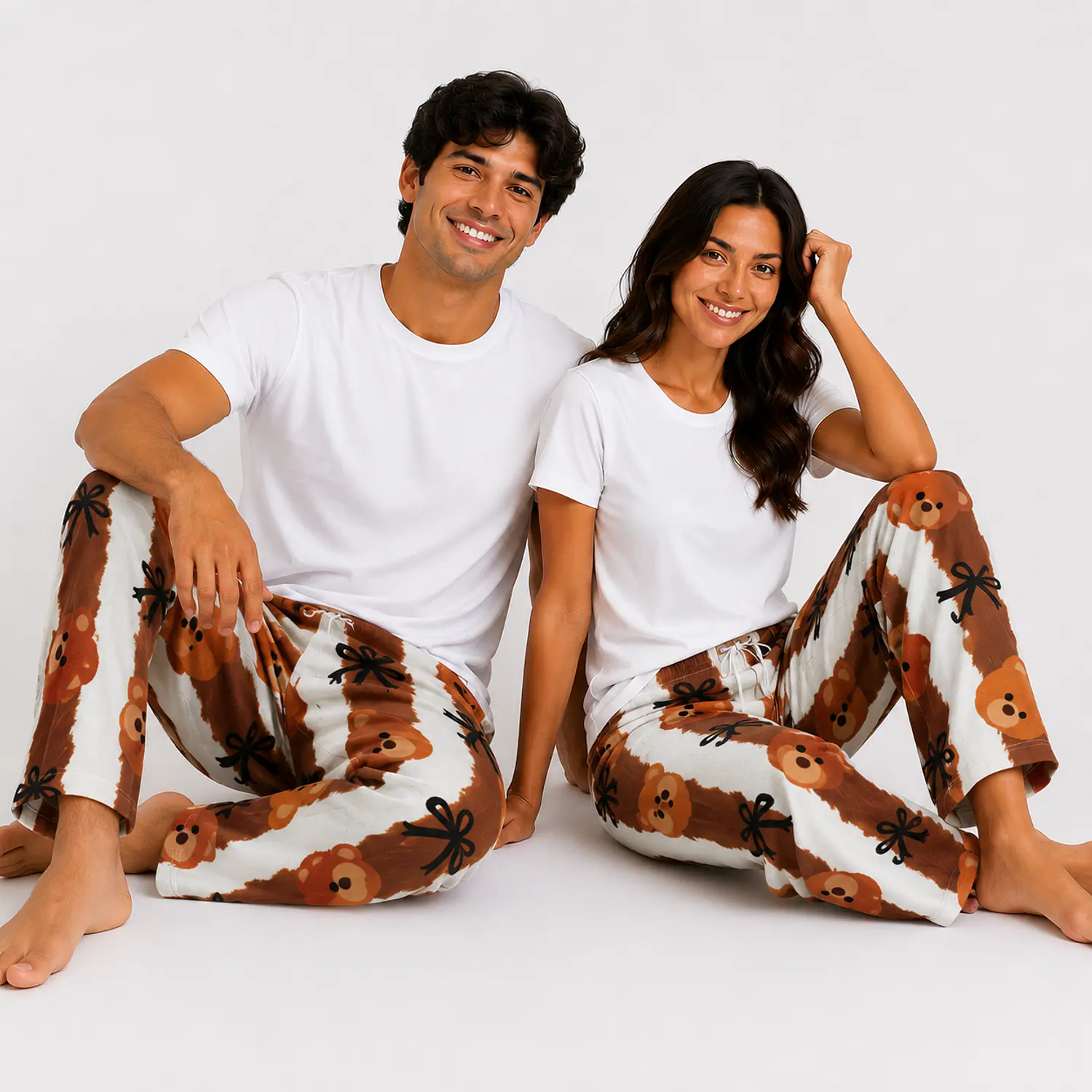 Pijama para Parejas Oso | Conjunto Hombre y Mujer en Algodón | Blathmoda