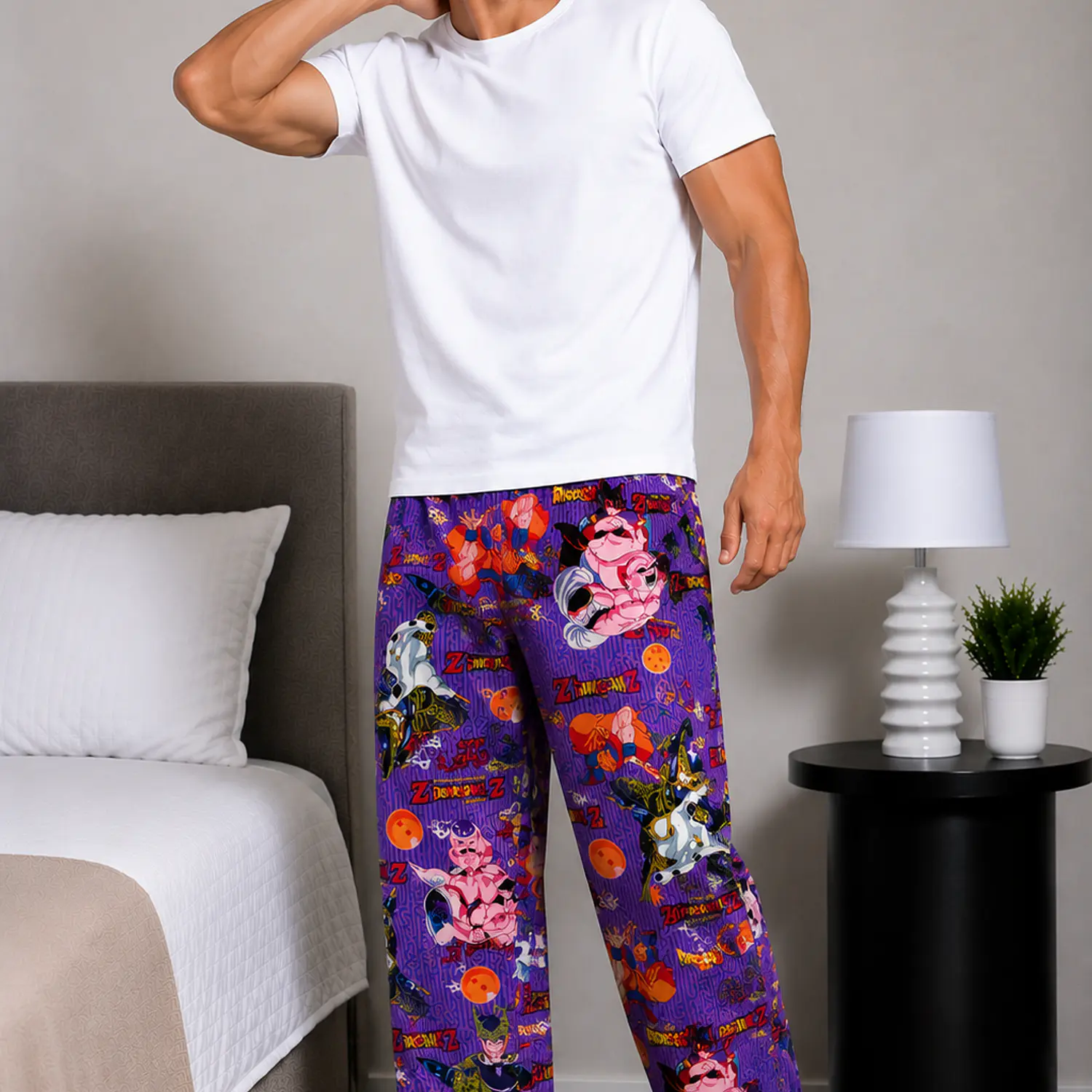 Pijama Hombre Goku Animado | Camiseta y Pantalón en Algodón | Blathmoda