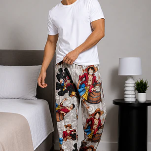 Pijama Hombre Luffy | Camiseta y Pantalón en Algodón | Blathmoda