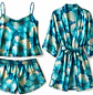Pijama Mujer Seda Elegante 3 Piezas | Blathmoda - Miniatura 2