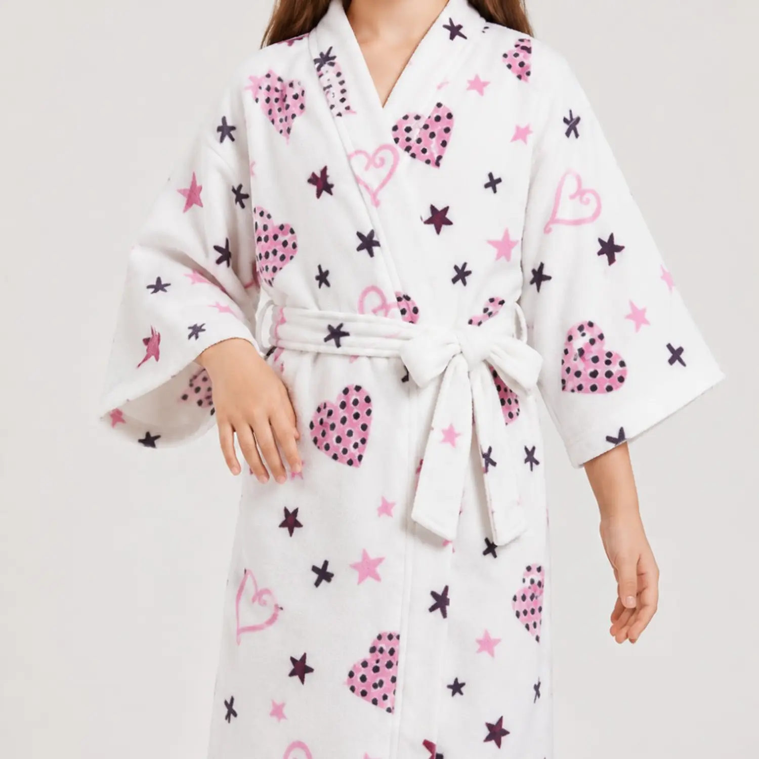 Pijama de Algodón con Levantadora Kimono Estampado para Niñas | Suave y Cómoda | Blathmoda 1