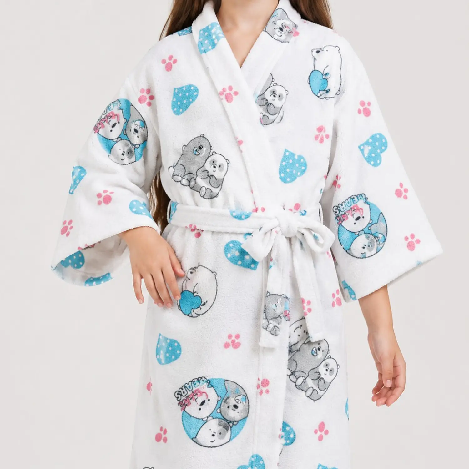 Pijama de Algodón con Levantadora Kimono Estampado para Niñas | Suave y Cómoda | Blathmoda 2