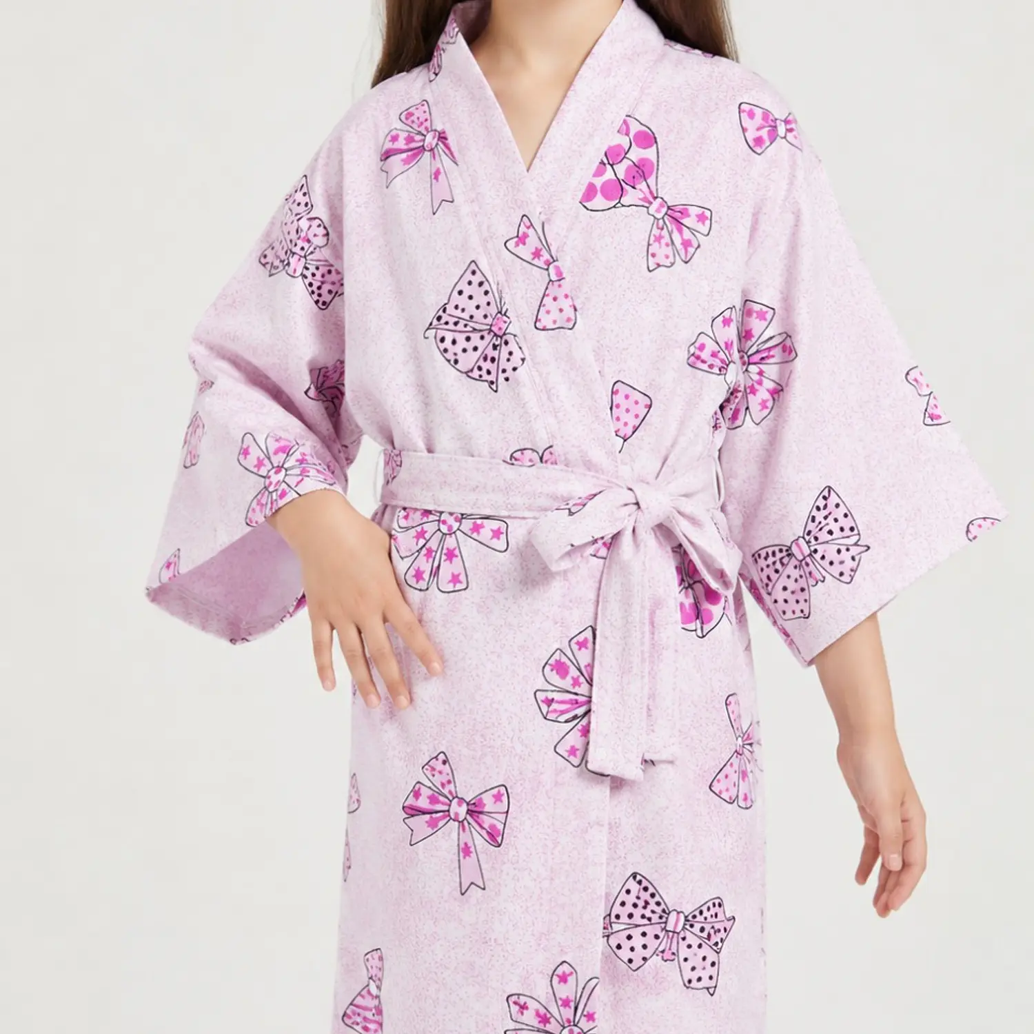 Pijama de Algodón con Levantadora Kimono Estampado para Niñas | Suave y Cómoda | Blathmoda 3
