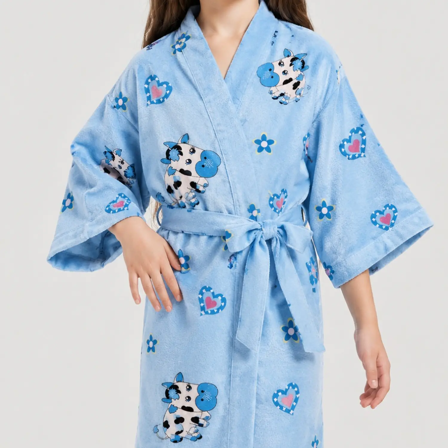 Pijama de Algodón con Levantadora Kimono Estampado para Niñas | Suave y Cómoda | Blathmoda 4