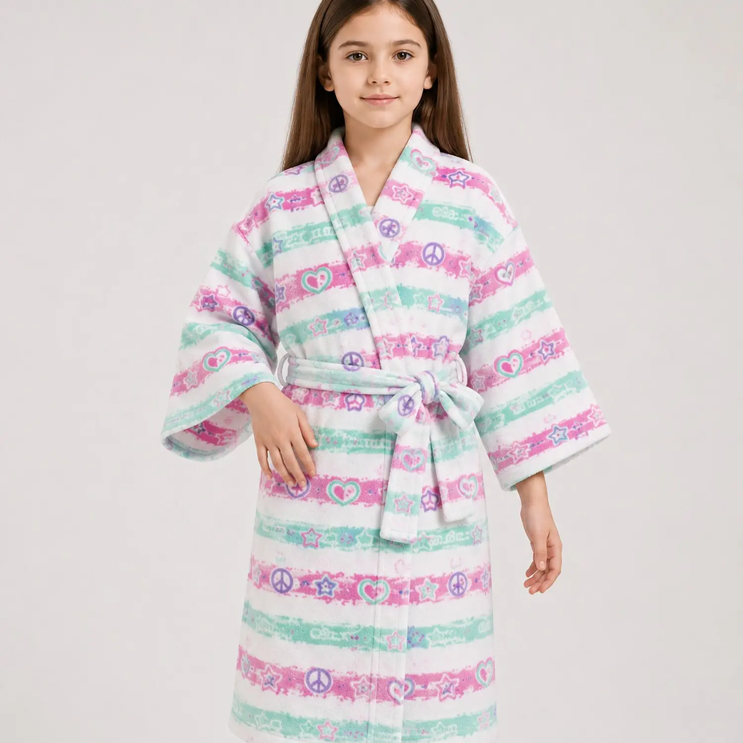 Pijama de Algodón con Levantadora Kimono Estampado para Niñas | Suave y Cómoda | Blathmoda 5