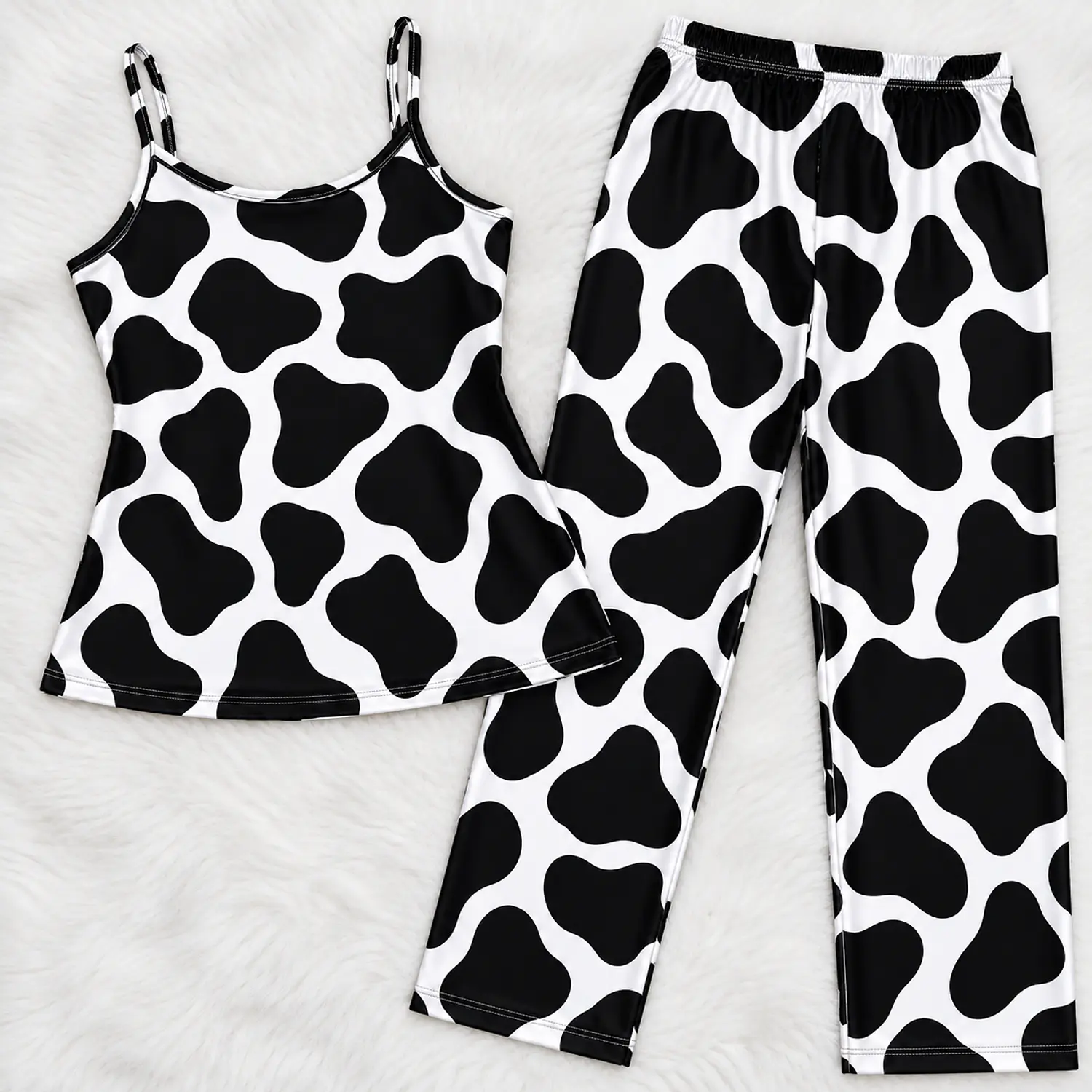 Pijama Mujer Blusa y Pantalón | Pijama Estampada de Manchas Blathmoda 1