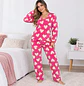 Pijama Fucsia para mujer con Corazones Blathmoda - Miniatura 2