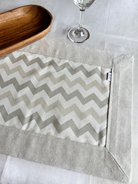 INDIVIDUAL ZIG-ZAG BEIGE
