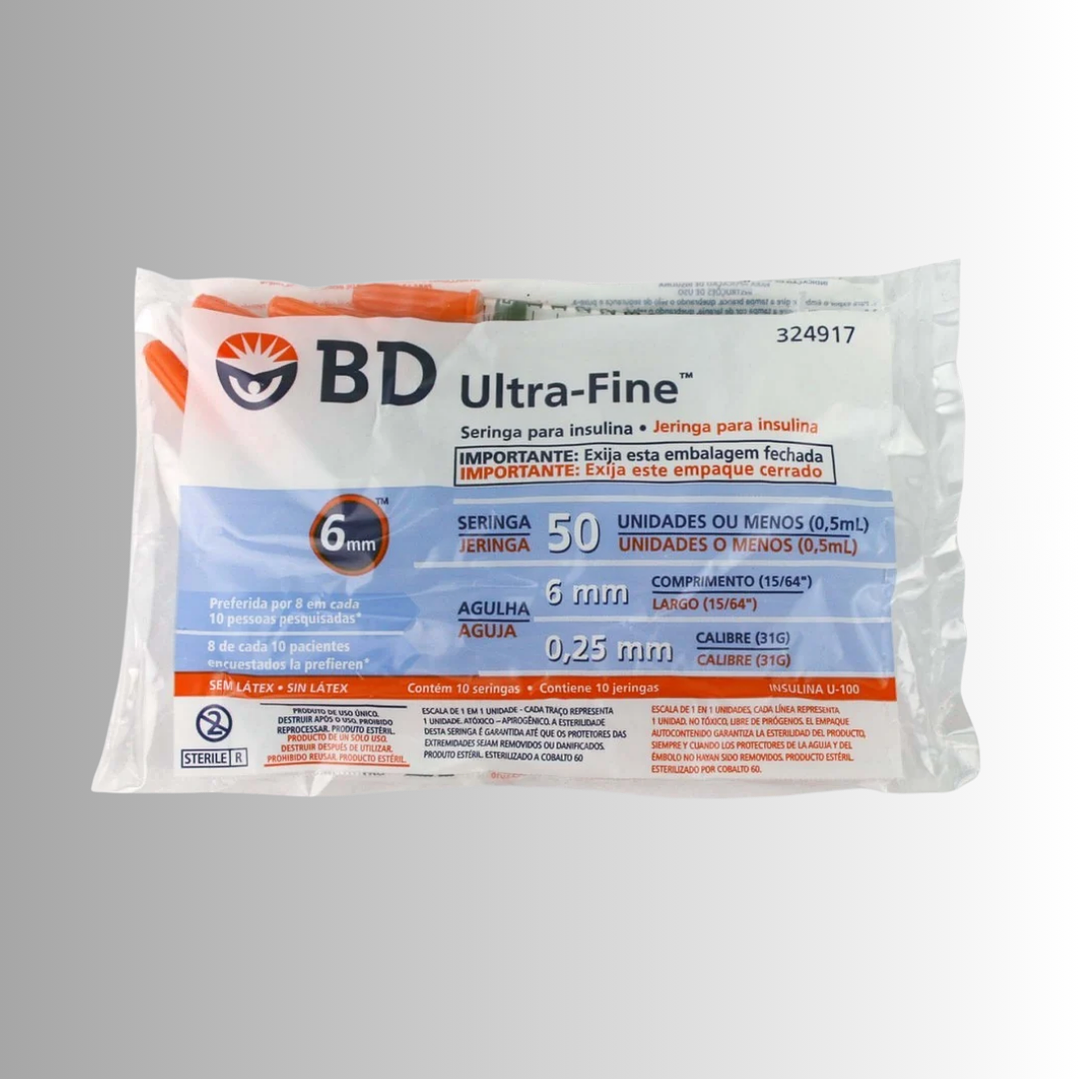 Jeringa de Insulina (10 unidades, 30G x 8mm) 1