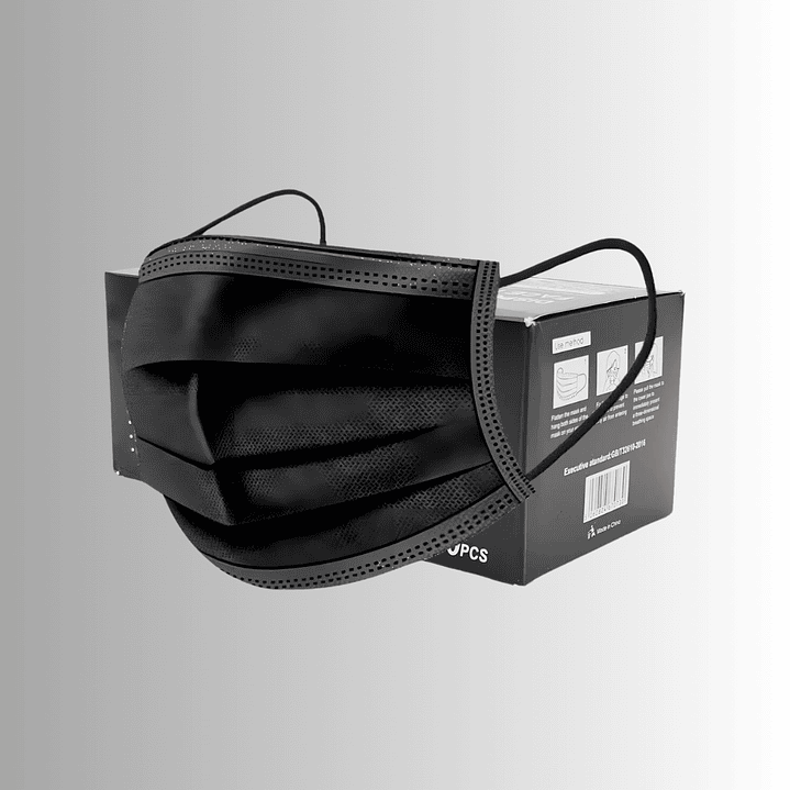 MASCARILLA 3P NEGRA 50U 1