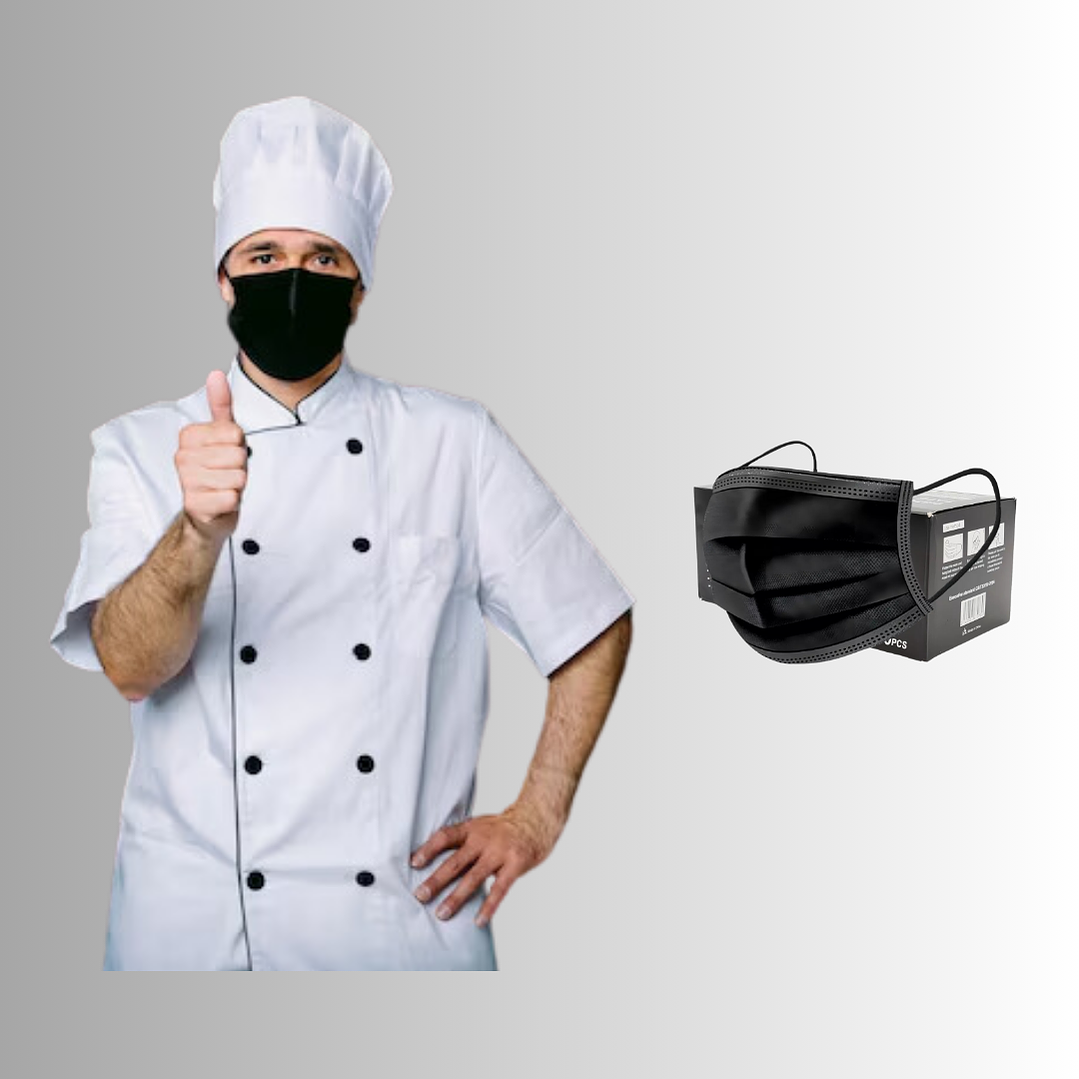 MASCARILLA 3P NEGRA 50U 2