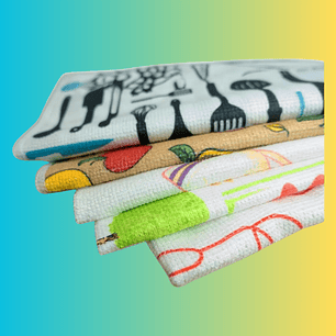 PAÑOS DE COCINA DE MICROFIBRA PACK 5 Unidades