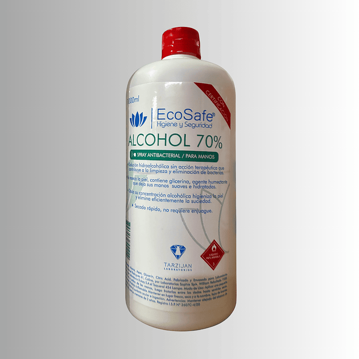 ALCOHOL DESNATURALIZADO AL 70% CON REGISTRO ISP 1