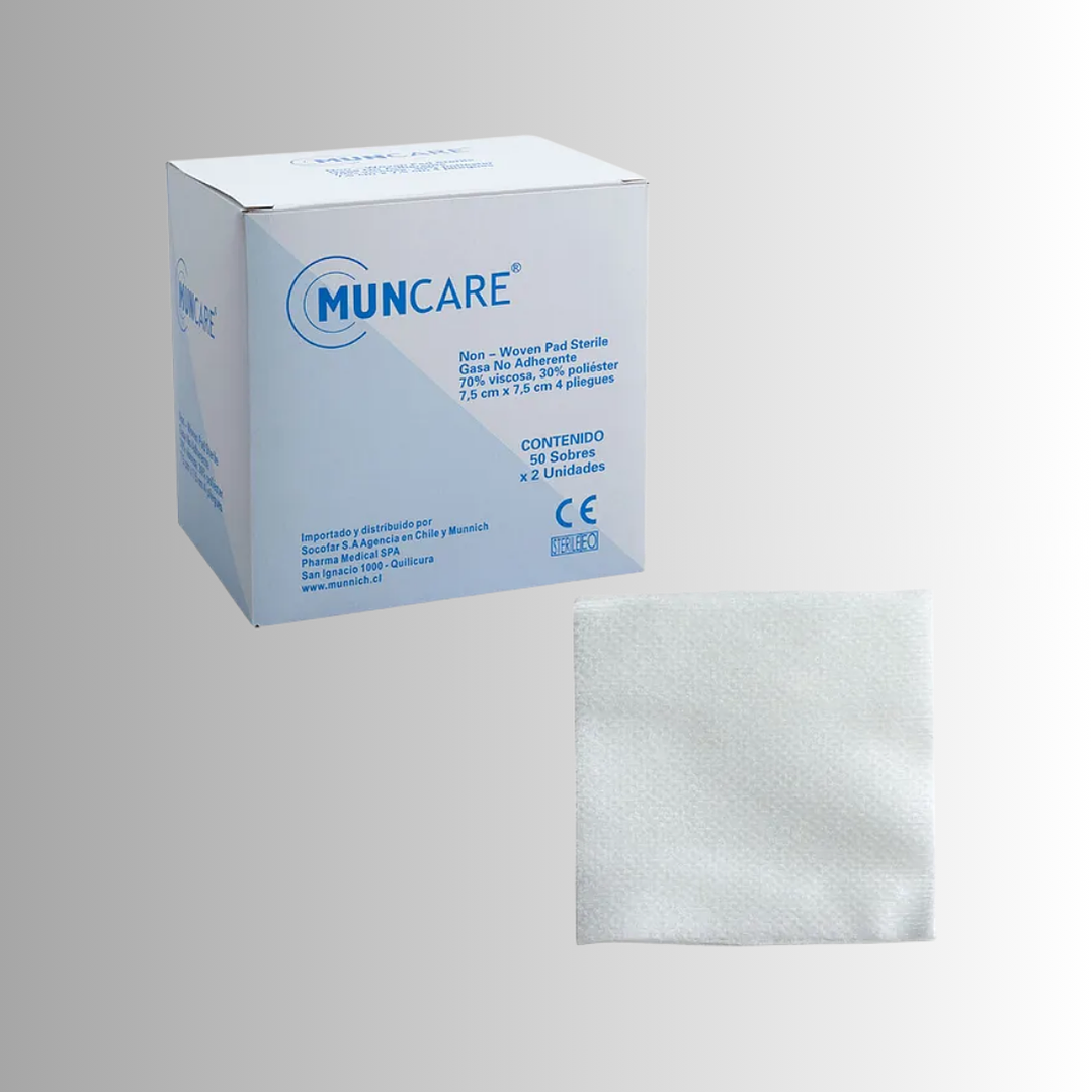 GASA NO TEJIDA ESTÉRIL 7.5 X 7.5 CM CAJA 100 UNIDADES 1