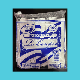 TENEDOR PLASTICO INKA 100u