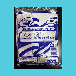 CUCHARA SOPERA PLASTICA INKA 100u